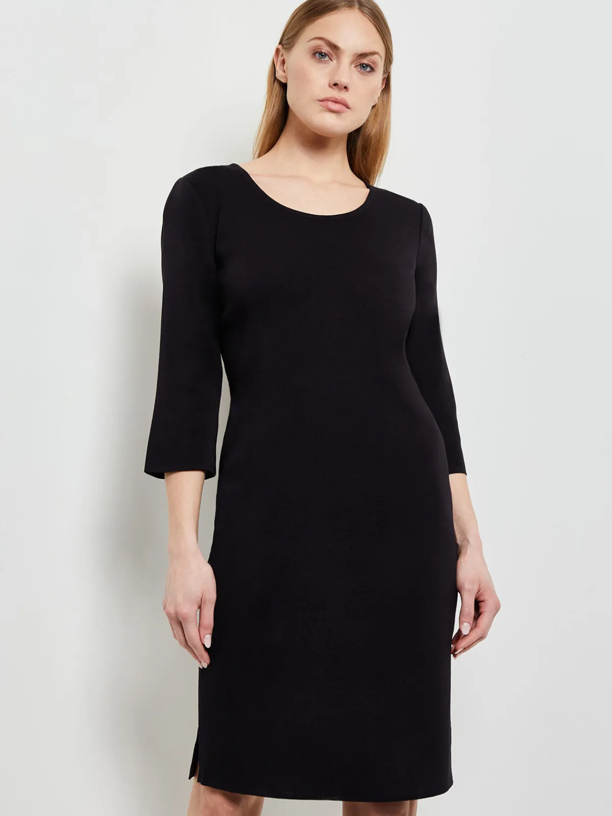 Dresses|Misook 3/4 Sleeve Sheath Dress - Scoop Neck Dress | Black