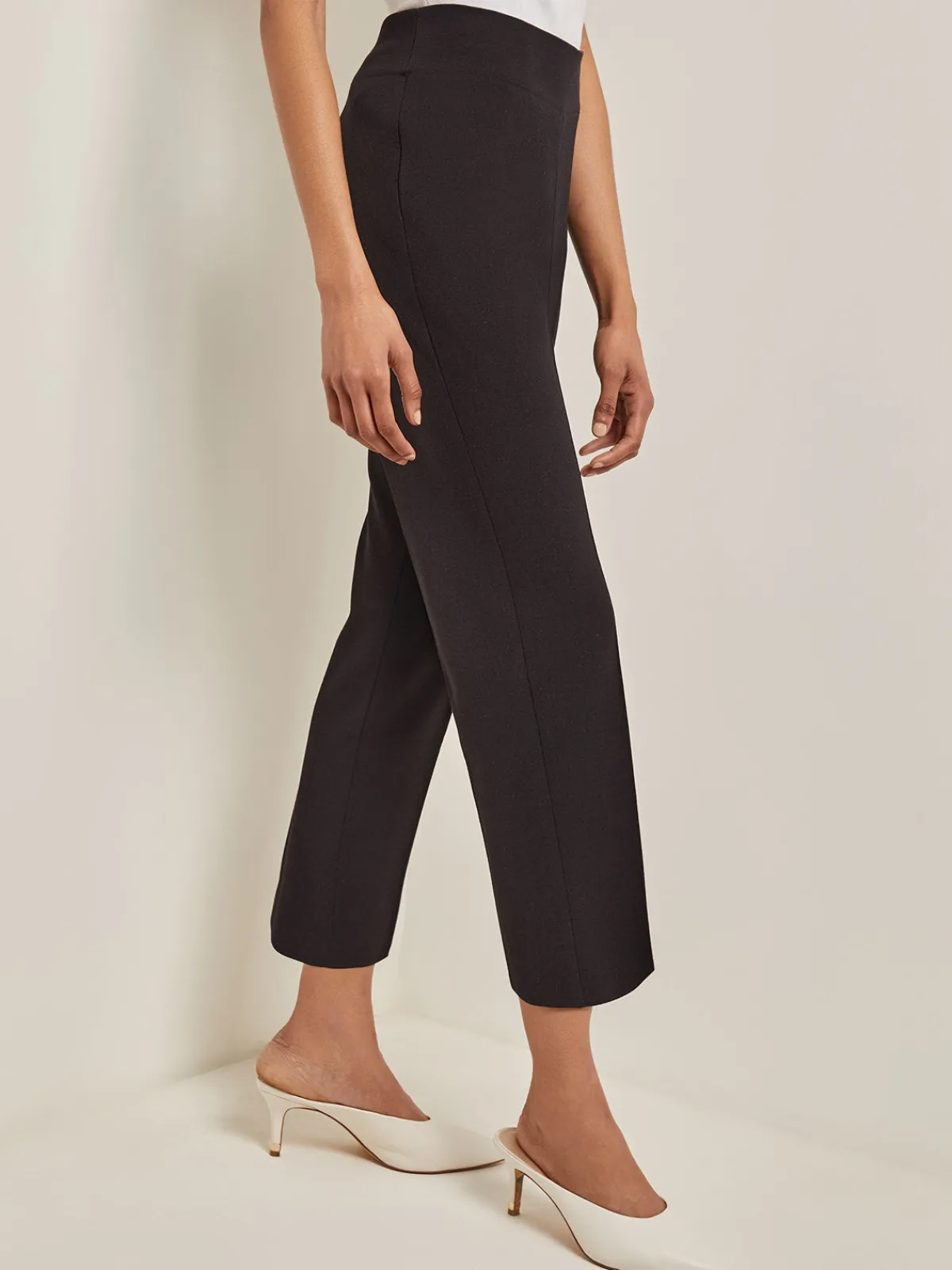 Pants & Shorts|Misook Ankle-length Flat Knit Pant Black