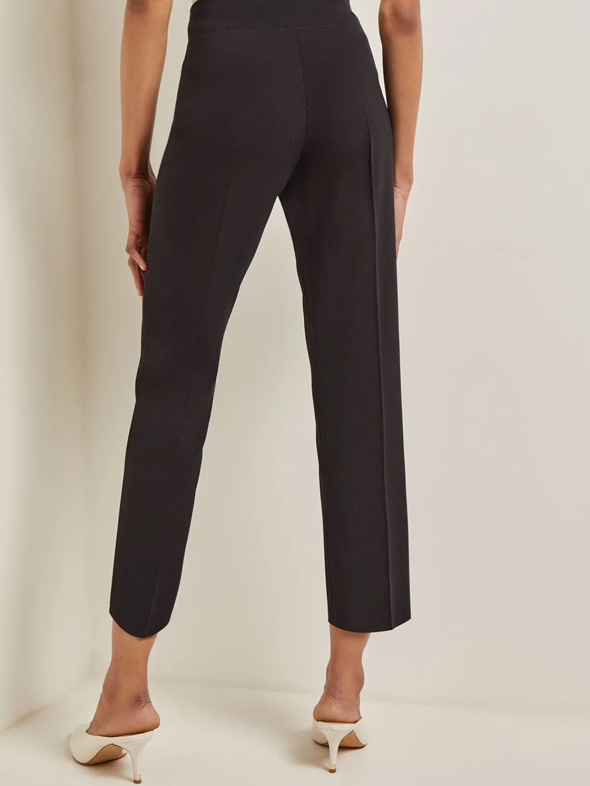 Pants & Shorts|Misook Ankle-length Flat Knit Pant Black