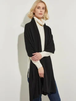 Accessories|Misook Cashmere Wrap Scarf - Jersey Scarf | Black