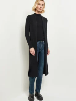 Jackets & Coats|Misook Cashmere Maxi Duster Cardigan Black
