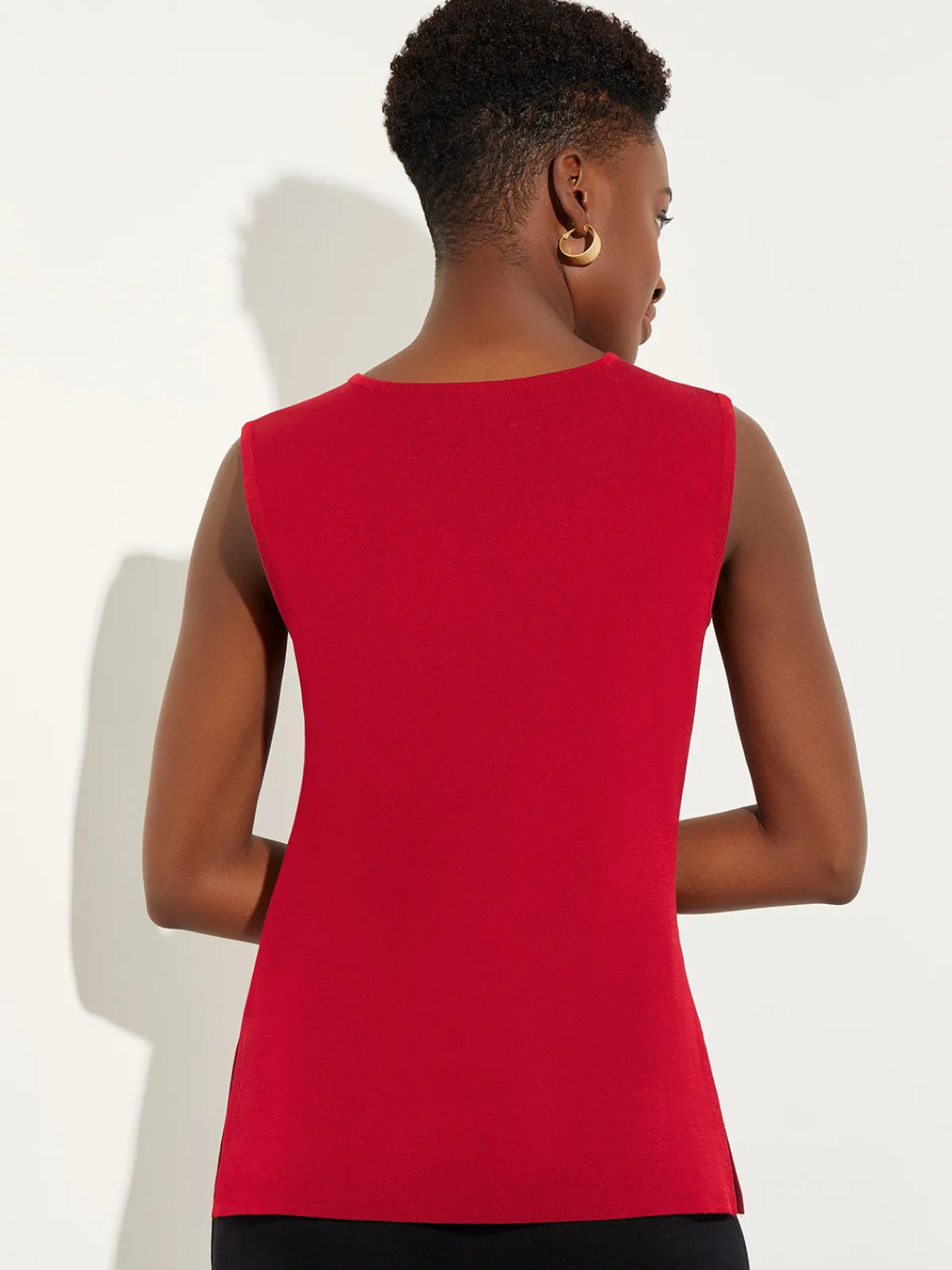 Tops & Tees|Tanks|Misook Classic Knit Tank Top Rouge