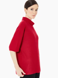 Tops & Tees|Misook Cowl Neck Textured Knit Tunic Rouge