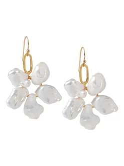 Accessories|Earrings|Misook Freshwater Wreath Dangle Earrings Pearl