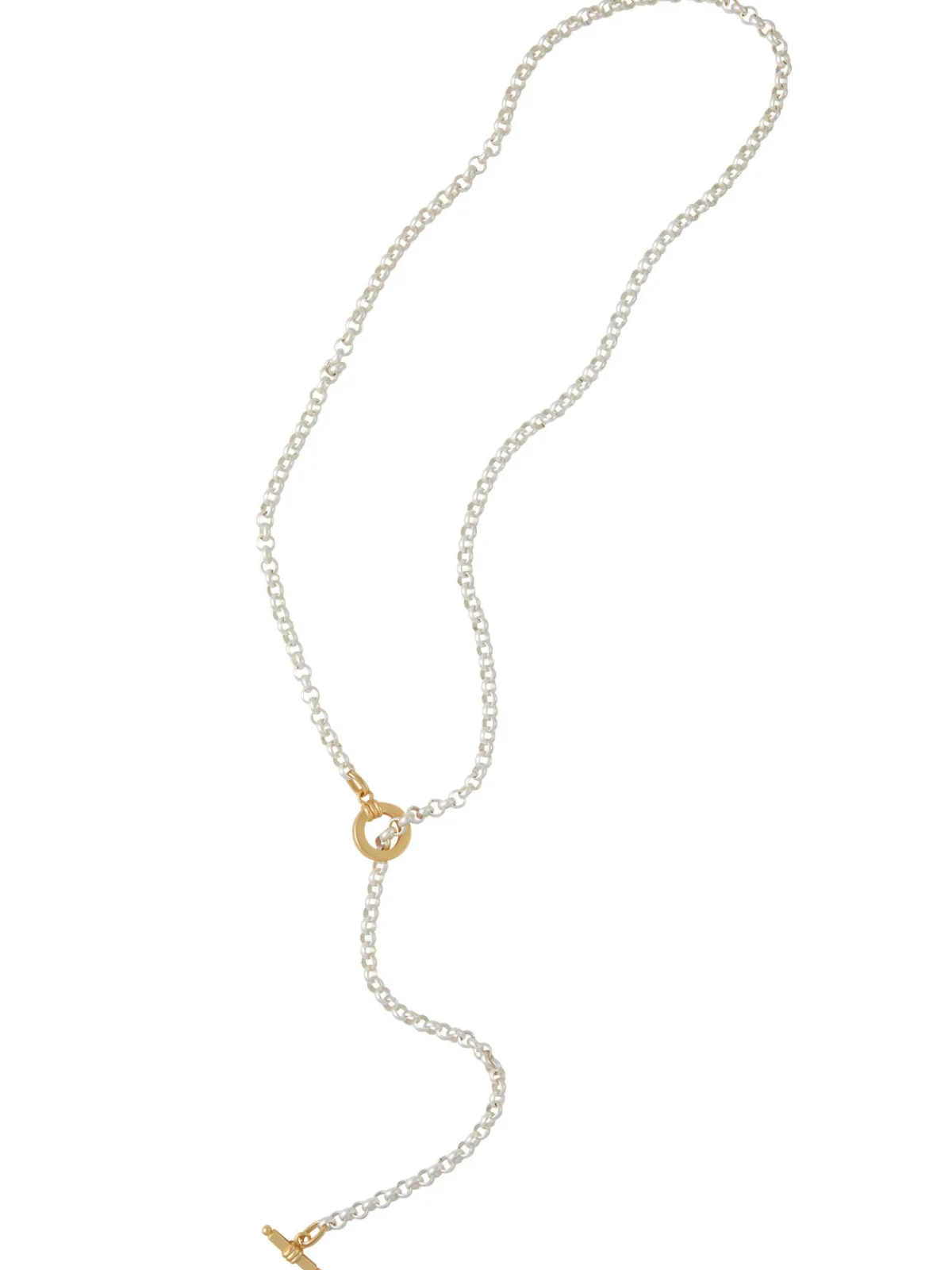 Accessories|Necklaces|Misook Handmade Gold & Silver Toggle Chain Necklace Silver/Gold