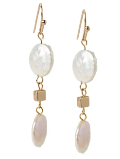 Accessories|Earrings|Misook 14K Matte Gold Freshwater Drop Earrings Pearl