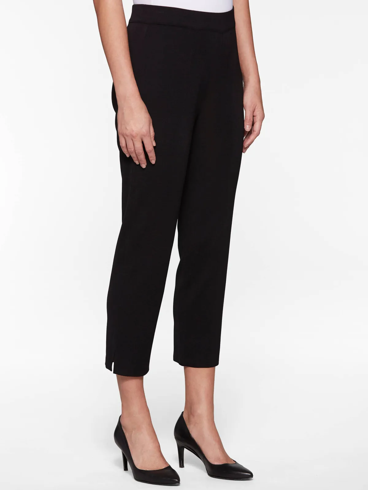 Pants & Shorts|Misook Knit Ankle Pant Black
