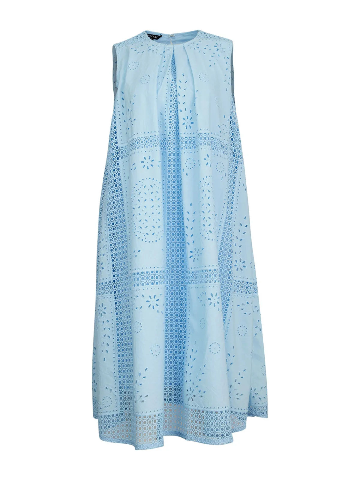 Dresses|Misook Midi Tent Dress - Sleeveless Eyelet Detailed Woven CaribbeanMist