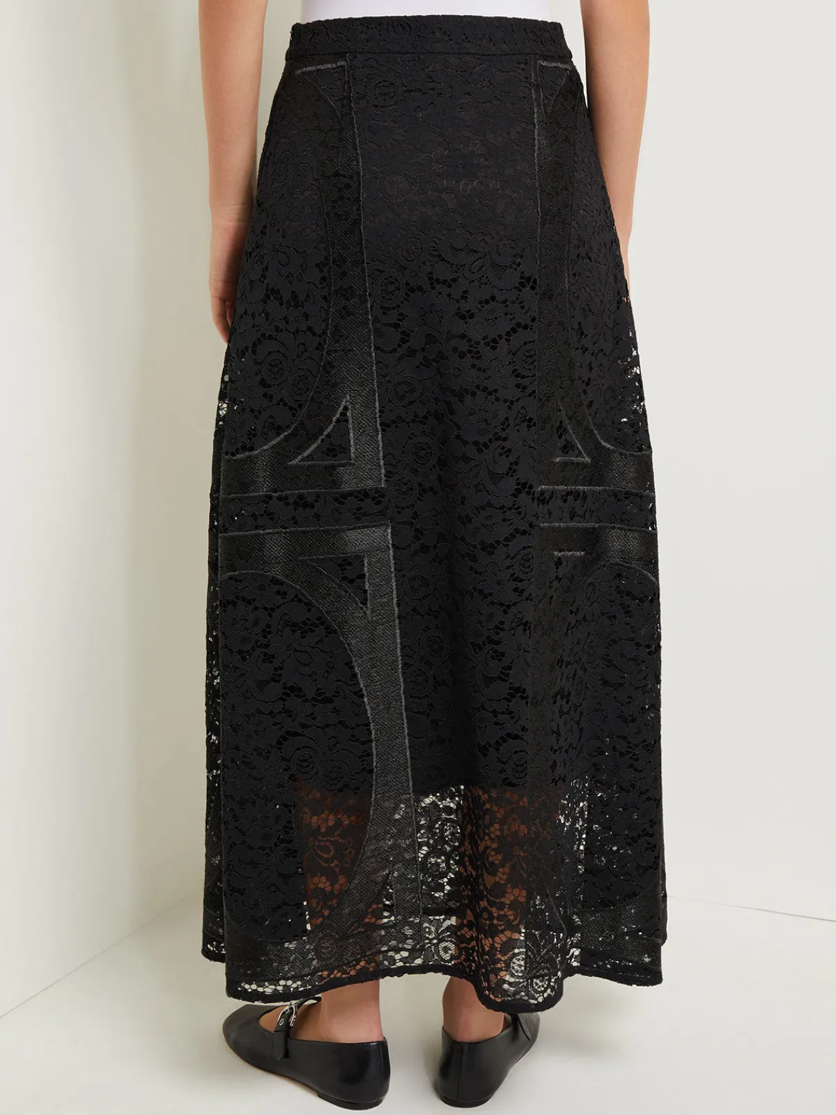 Skirts|Misook Modern Fit Textural Woven Maxi Skirt Black