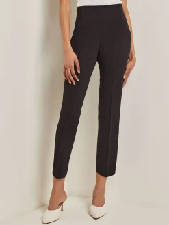Pants & Shorts|Misook Petite Full-Length Flat Knit Pant Black