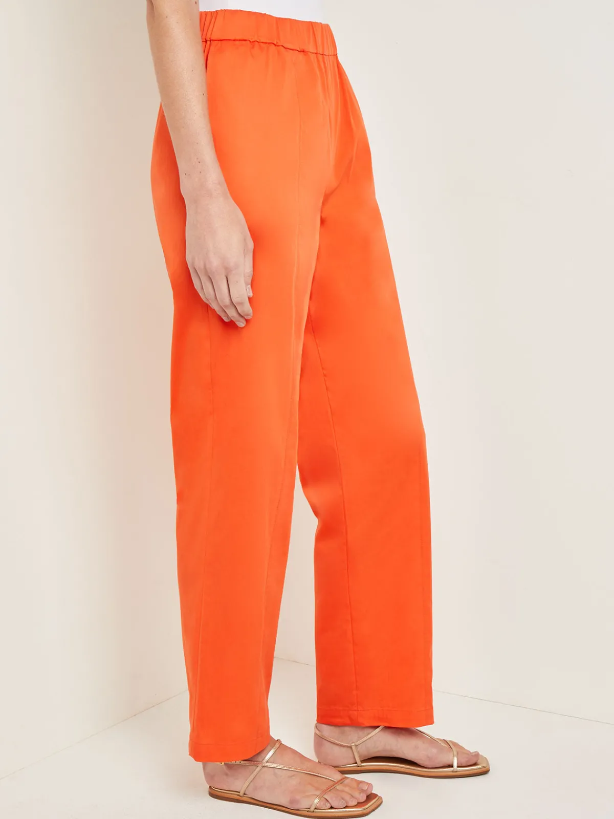 Pants & Shorts|Misook Pull-On Straight Leg Pants - Cotton Blend Spice