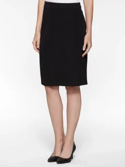 Skirts|Misook 23" Straight Knit Skirt - Knit Pencil Skirt | Black