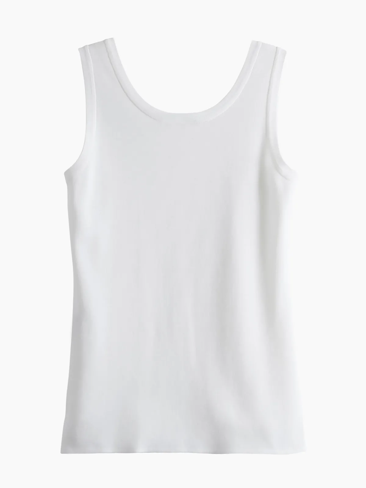 Tops & Tees|Tanks|Misook Scoop Neck Tank Top - Sleeveless Top | White