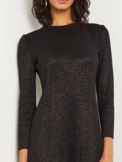 Dresses|Misook Shimmer Knit Maxi Dress Black