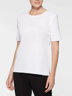 Tops & Tees|Misook Short Sleeve Knit Tunic White