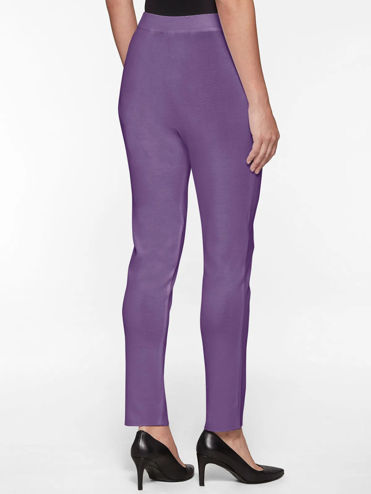 Pants & Shorts|Misook Slim Leg Knit Pant PlumRoyale