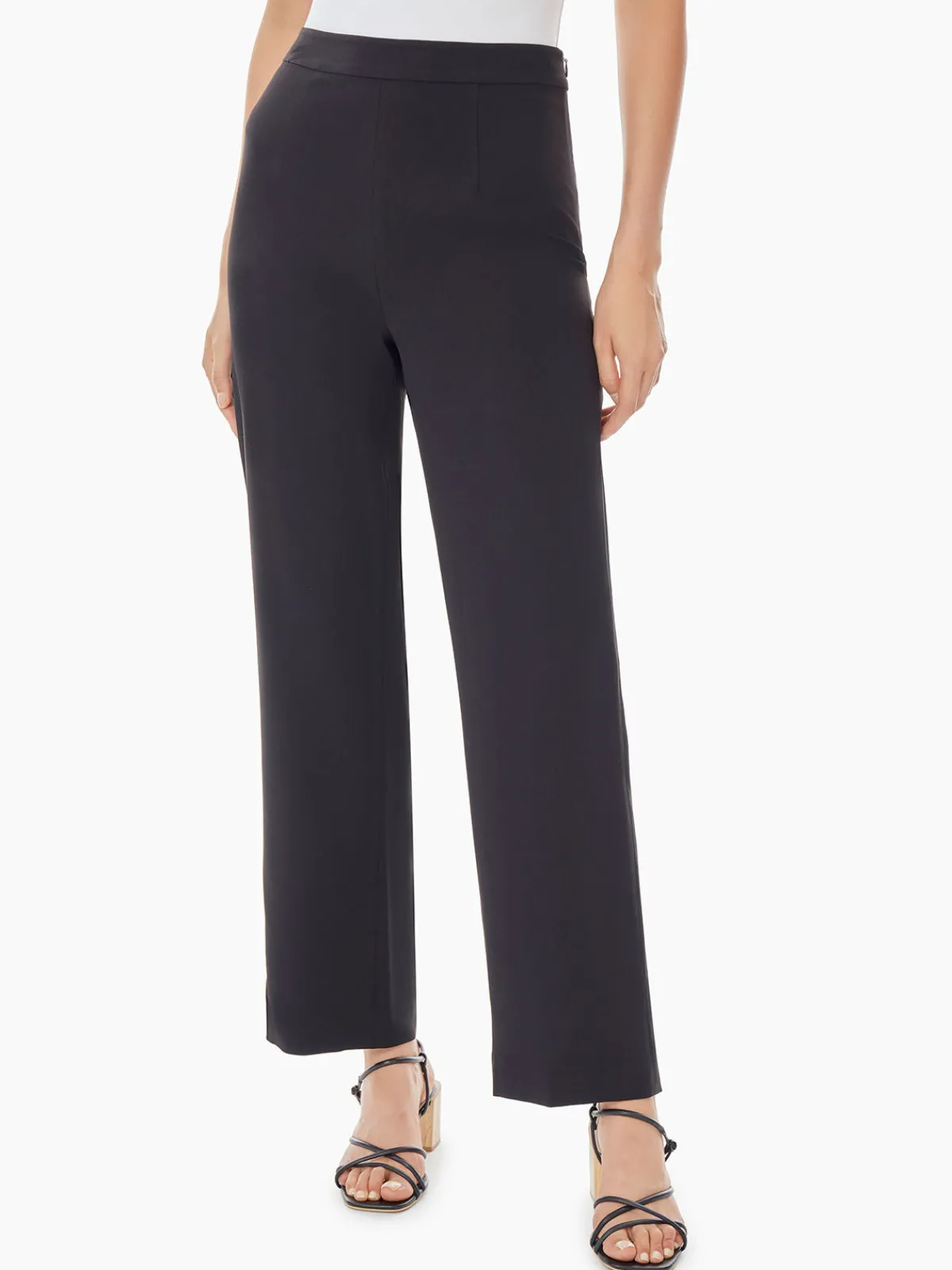 Pants & Shorts|Misook Soft Crepe Wide Leg Pant Black