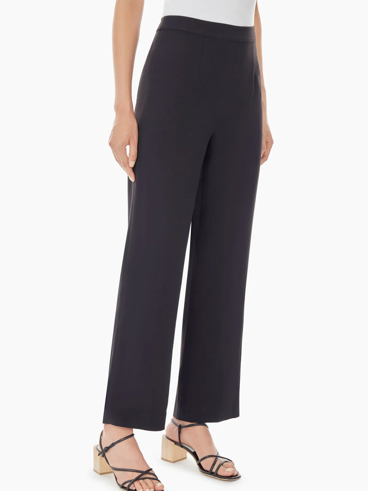Pants & Shorts|Misook Soft Crepe Wide Leg Pant Black