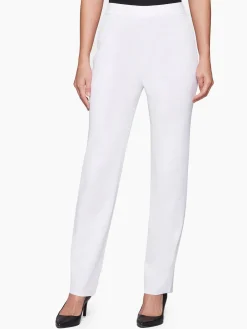 Pants & Shorts|Misook Straight Leg Knit Pant White