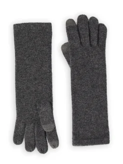 Accessories|Misook Tech Touch Long Cashmere Gloves Charcoal