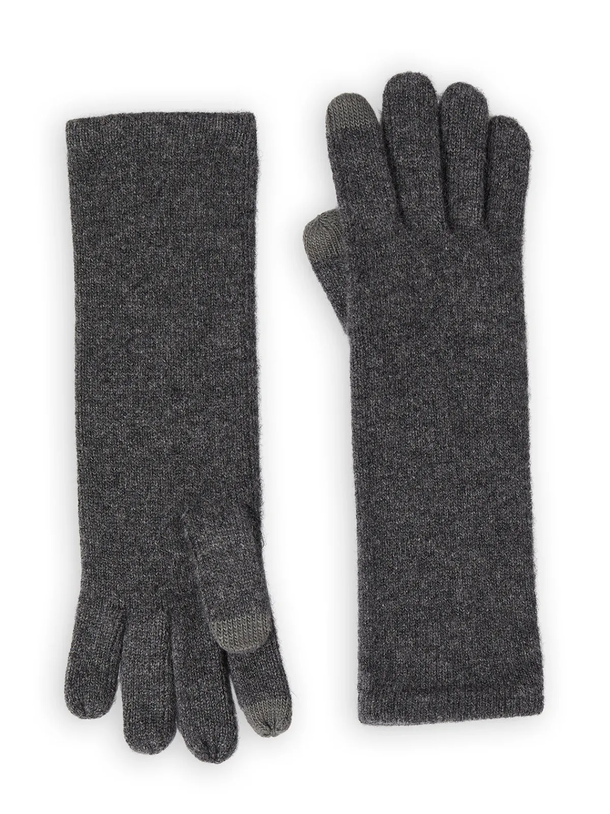 Accessories|Misook Tech Touch Long Cashmere Gloves Charcoal